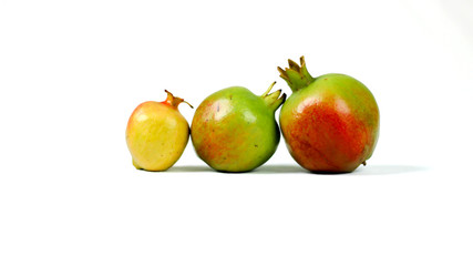 Fresh pomegranate isolated on white background with clipping 