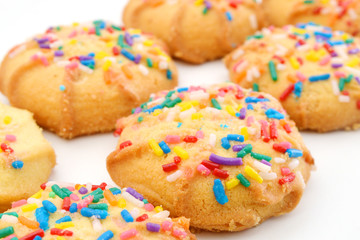 Stack Of Sugar Cookies Over  Background