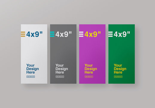 Top View of 4 Thin Print Mockups