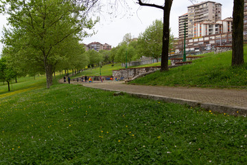 Another children´s park surrounded by green grass and trees
