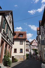 Fototapeta na wymiar Historische Fachwerkhäuser in Heppenheim / hessische Bergstrasse