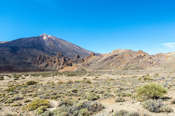teide peak in canary island view from a vantage point