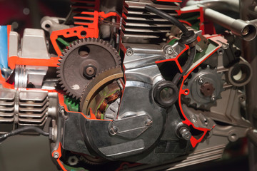 Motorcycle engine, electric generator model