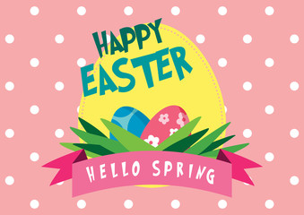 Happy Easter Day Pink Patterns Style