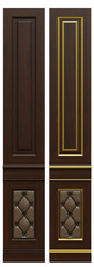 Classic wood panels with leather and fabric