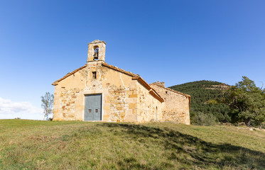 San Bernab&eacute; hermitage next to Puertomingalvo village, province of Teruel, Aragon, Spain