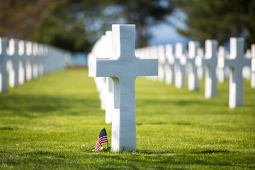 American War Cemetery, Normandy, France, 2018 - obrazy, fototapety, plakaty