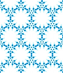 Blue Geometric Watercolor. Seamless Pattern.Surface Ornament.
