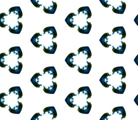 Blue Geometric Watercolor. Seamless Pattern.Surface Ornament.