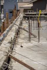 rebar coming out of a slab