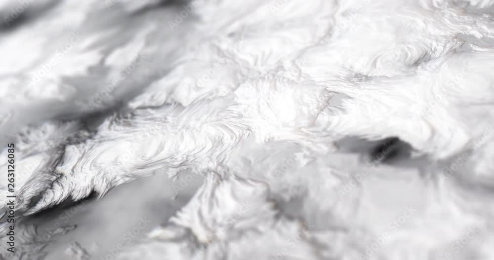 Aufkleber abstract fractal landscape. wave and ripple motion background. vj seamless loop. 3d render