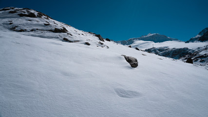 Fototapeta na wymiar Snowy Landscape on Mountain in Austria