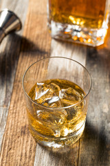 Amber Whiskey on the Rocks