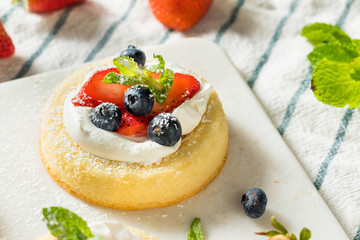 Homemade Mini Sponge Cake Cups with Fruit