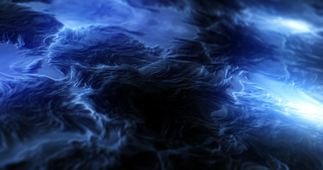 Abstract fractal landscape. wave and ripple background. 3D render