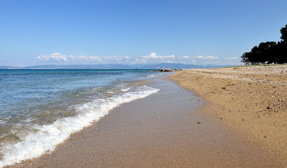 Etisies Beach on Thassos island, Greece.