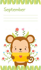 cute animals calendar