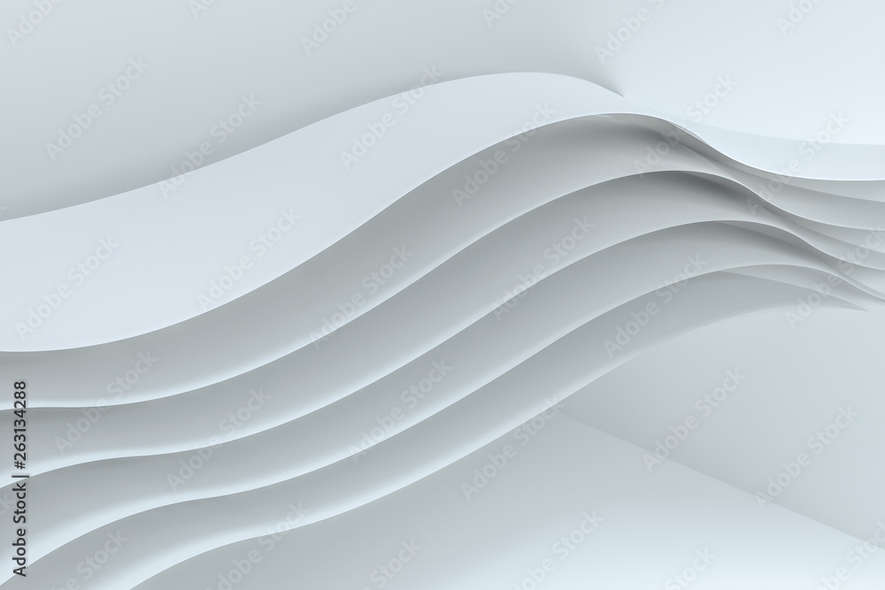 Poster 3d rendering curve paper background, tint color background