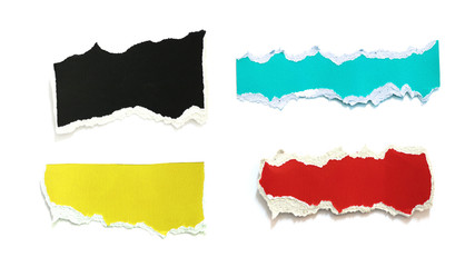 pieces of torn paper texture background, copy space.