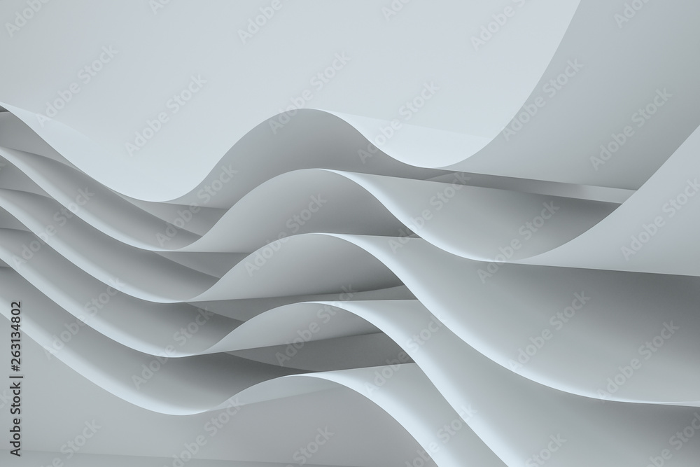 Poster 3d rendering curve paper background, tint color background