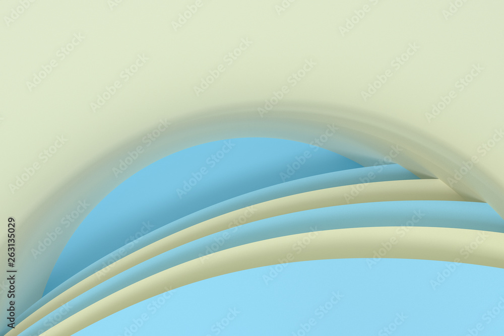 Poster 3d rendering curve paper background, tint color background
