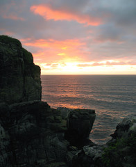 Sunset at Charleston cliffs