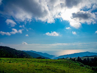 【静岡県伊豆半島】西天城高原牧場の夕景