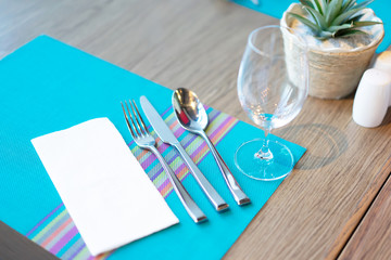 Luxury dining table decor at home.