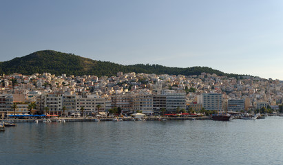 Obraz premium Amazing Panorama of Old town of Kavala, East Macedonia and Thrace, Greece