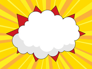 pop art, comic book blank speech bubble