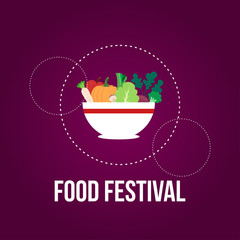 Food Festival Vector Design Template Colorful