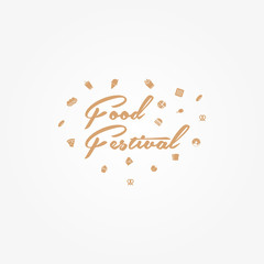 Food Festival Vector Design Template Colorful