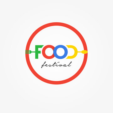 Food Festival Vector Design Template Colorful