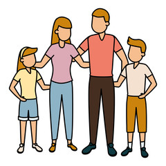 parents with son and daughter