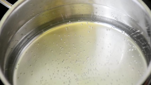 Bay leaf , black pepper, salt, in boiling water for making soup , ravioli, pasta or other food options 