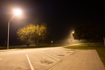 Foggy Truck Stop