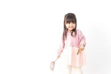 料理をする子供