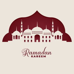 mosque silhouettes ramadan kareem islamic background