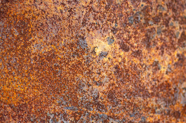 close-up and selective focus shot, rusty metal surface for  background purpose