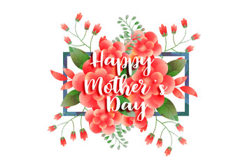 happy mother's day floral greeting design