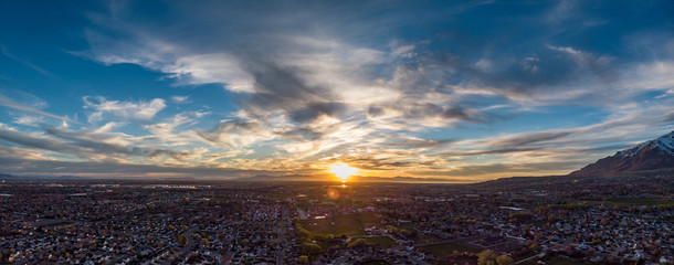19 April, 2019 sunset over North Ogden, Utah