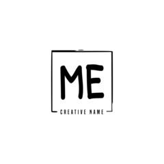 M E ME Initial logo template vector
