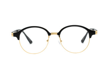 Fototapeta premium Modern fashionable spectacles isolated on white background, Perfect reflection, Glasses