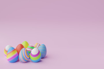 Colorful Easter eggs background for Easter day - illustrations