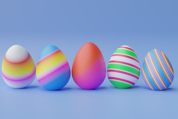 Colorful Easter eggs background for Easter day - illustrations