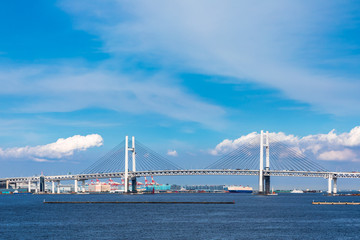 (神奈川県ｰ風景)大桟橋から望む横浜ベイブリッジ２
