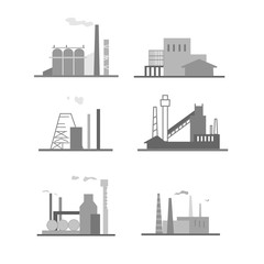 Obraz premium Set of compositions on the theme of production. Suitable for creating corporate identity, logo, advertising