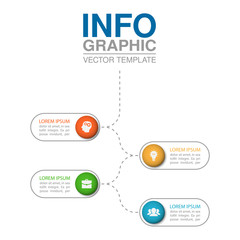 Fototapeta premium Vector iInfographic template for business, presentations, web design, 4 options.