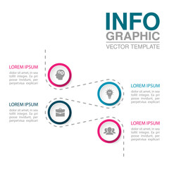 Vector iInfographic template for business, presentations, web design, 4 options.