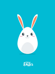 Happy Easter - Egg with Rabbit's ears